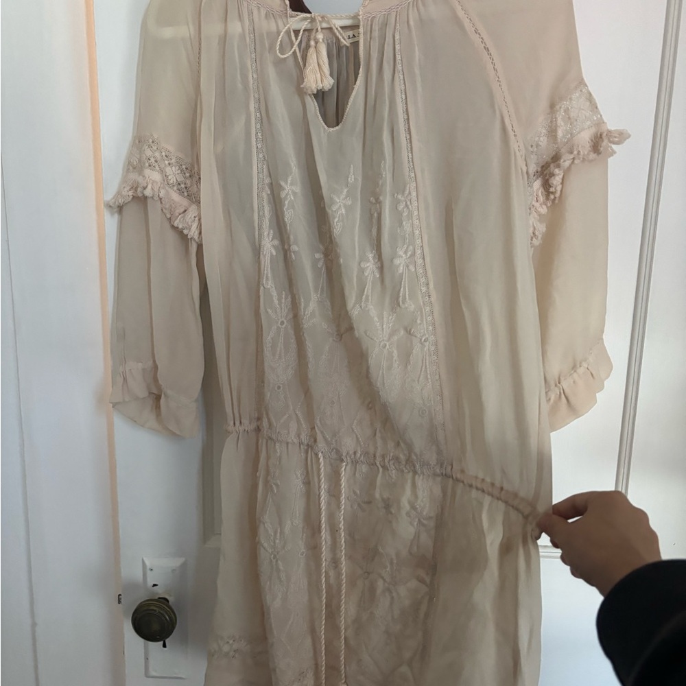Ulla Johnson Blush Tassel Dropwaist Dress